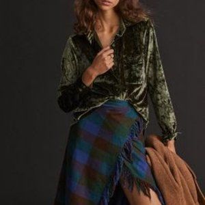 Anthropologie Velvet Buttondown